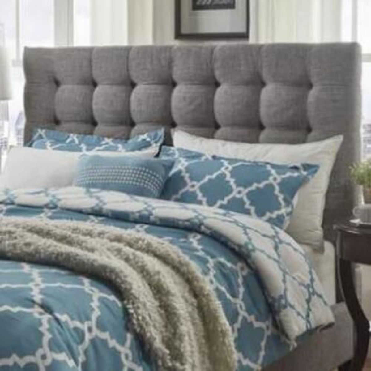 GENERICO - Cabecera Box Weymi 1.5 Plazas Lineal – Plomo Oscuro