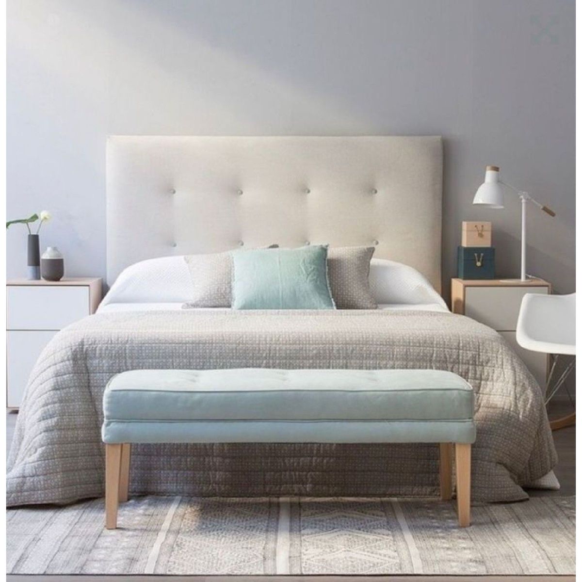 GENERICO - Cabecera Box Weymi 2 Plazas Lineal - Champagne