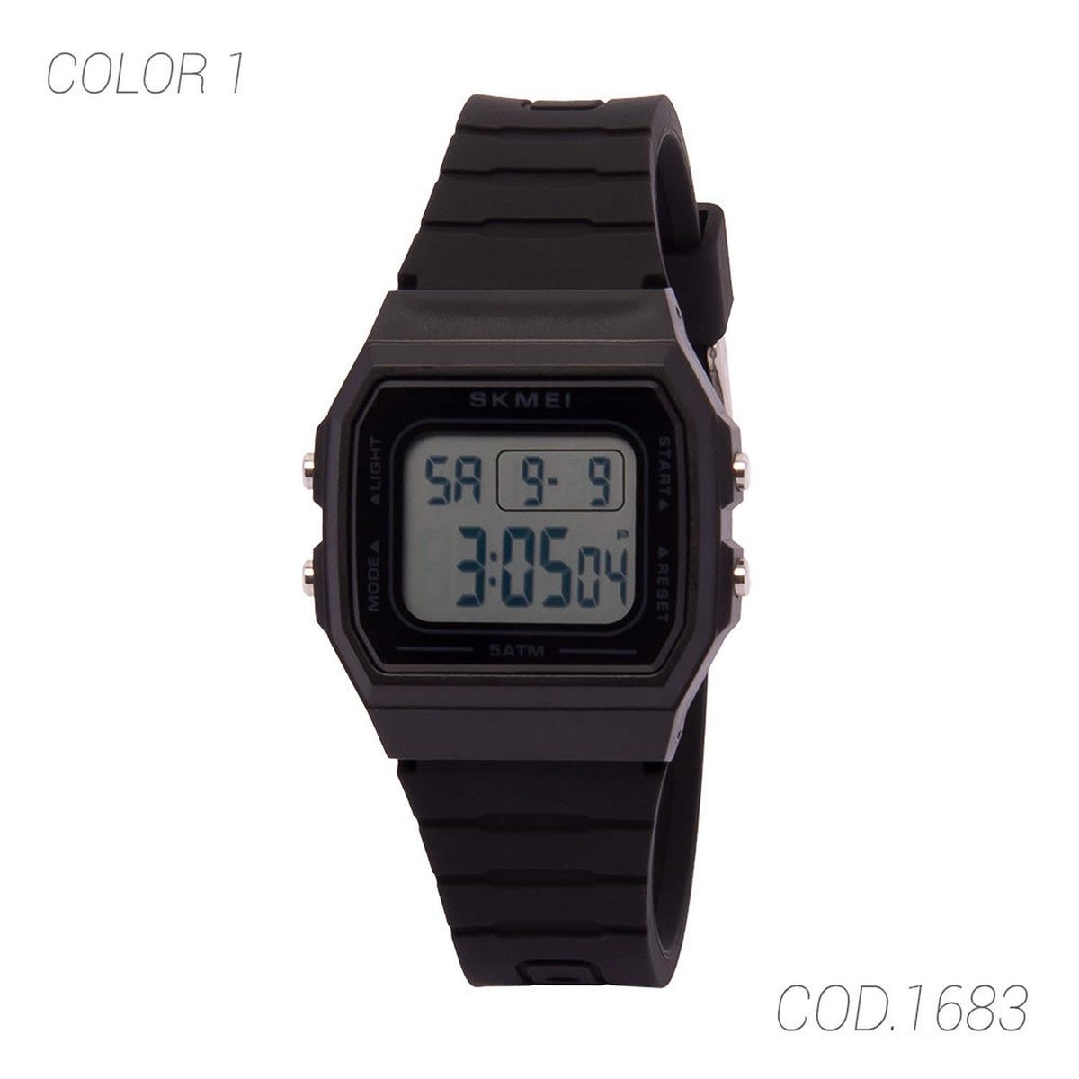 SKMEI - RELOJ ACUÁTICO HOMBRE 1683 SKMEI - Negro