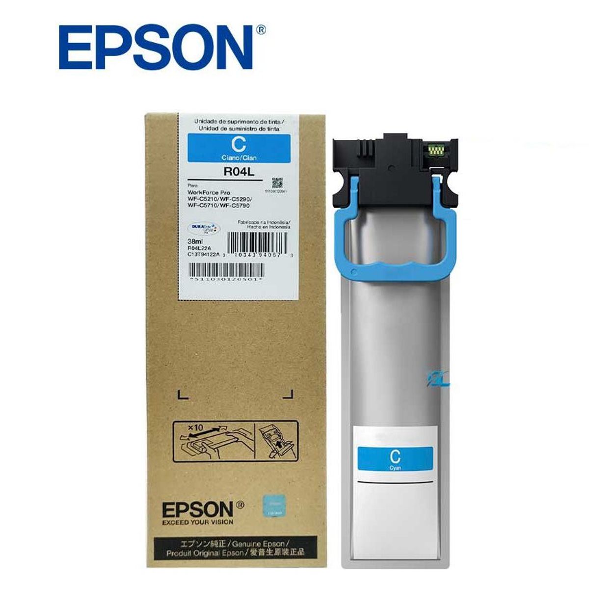 EPSON - TINTA EPSON T941220 CYAN WF-C5210-C5290-C5710-C5790 R04L