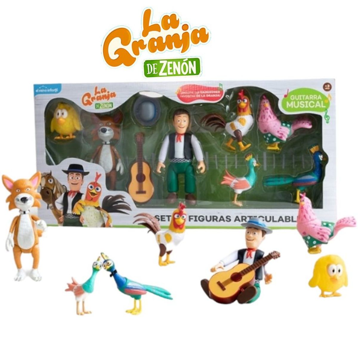 GENERICO - Set de Figuras Articulables La Granja de Zenón 7pzs