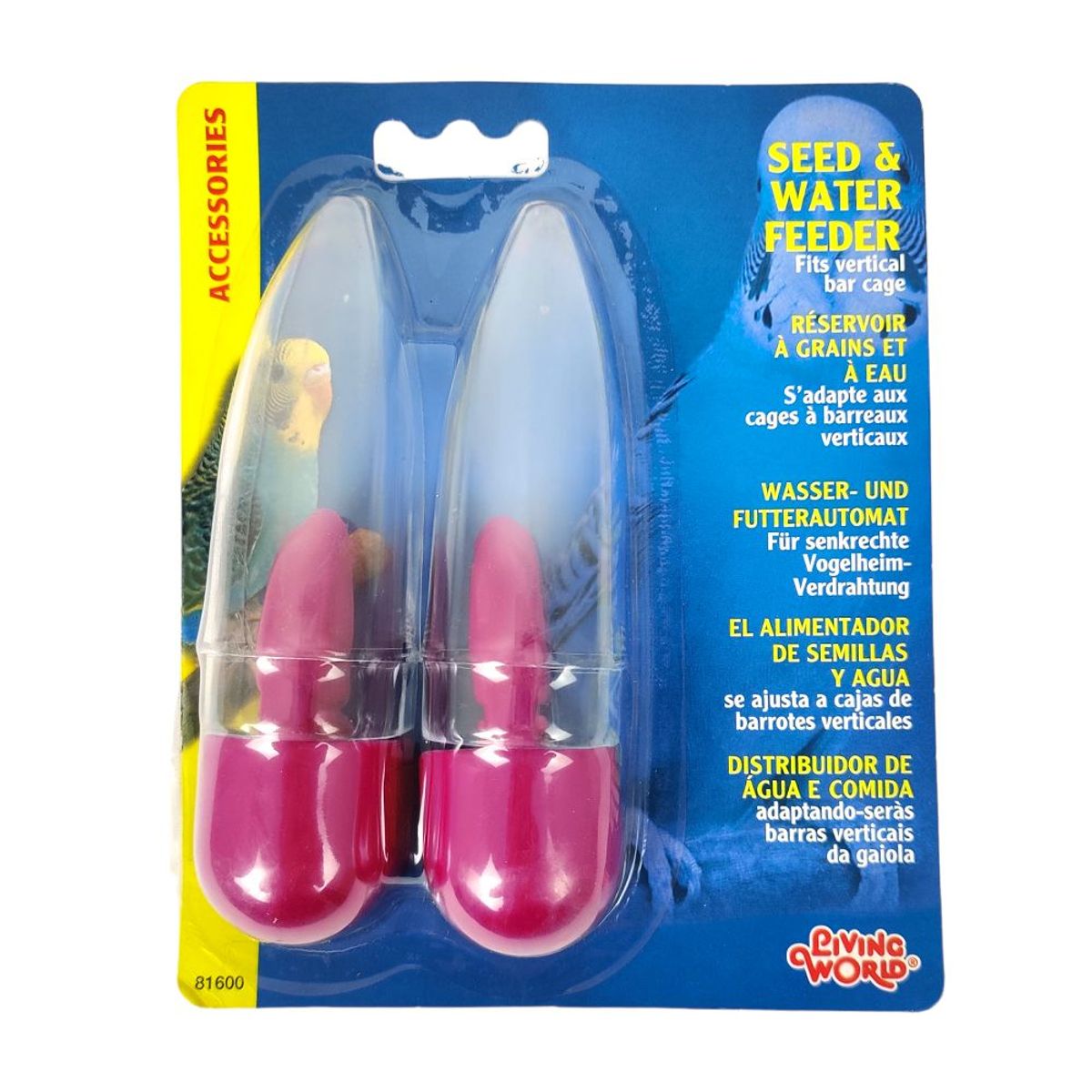 LIVING WORLD - Comedero  bebedero para Aves - Living World - Violeta