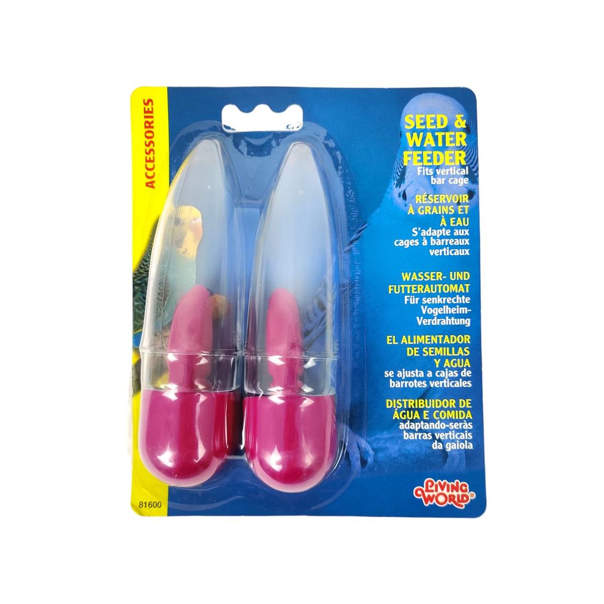 LIVING WORLD - Comedero  bebedero para Aves - Living World - Violeta