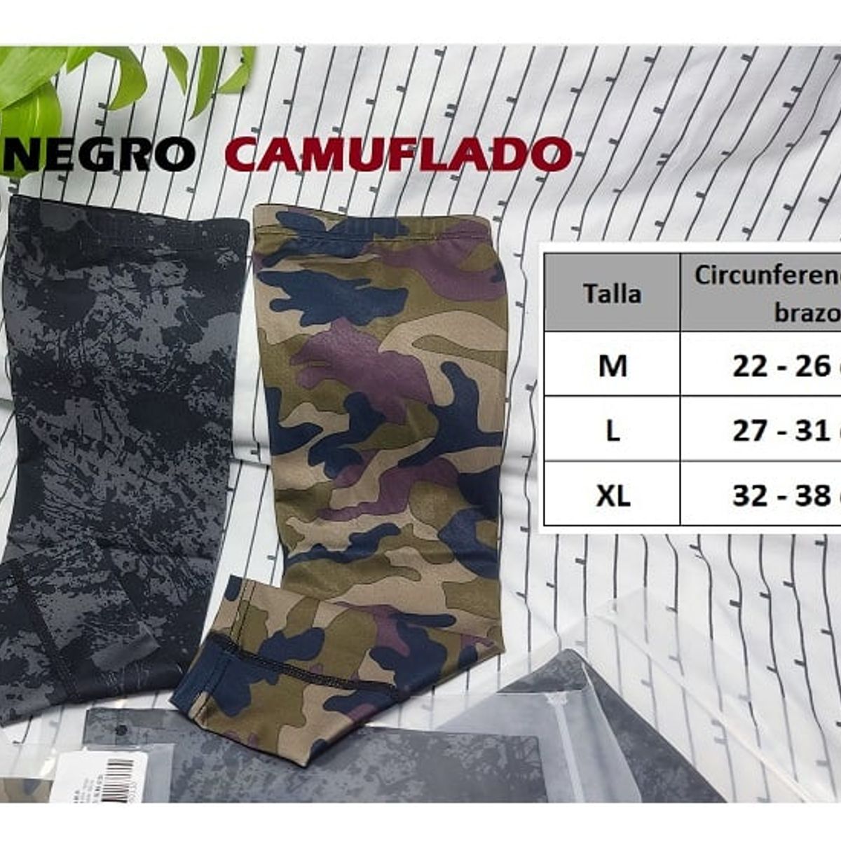 GENERICO - Mangas Deportivas Protección UV - NEGRO M