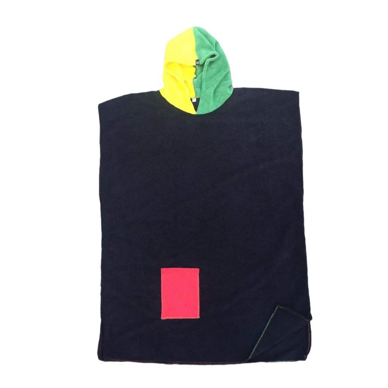 GENERICO - TOALLA PONCHO CORDANO NIÑOS 5 A 7 AÑOS COLOR NEGRO UNISEX