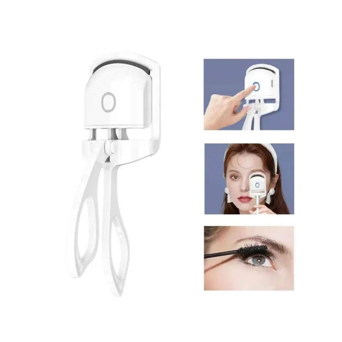 GENERICO - Rizador De Pestañas Térmico Eléctrico recargable USB Blanco