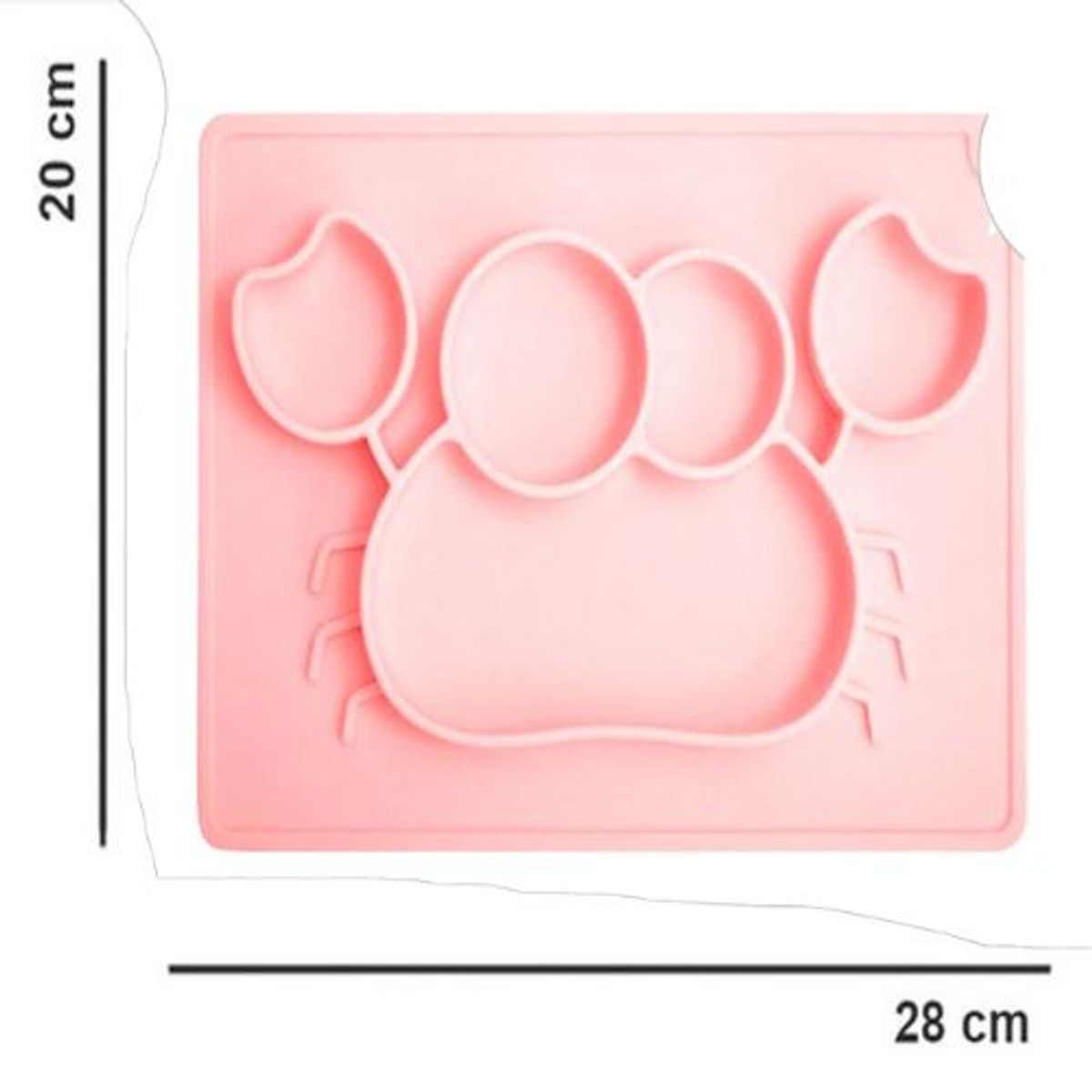 GENERICO - PLATO CANGREJO FORMA DE TAPETE ROSA