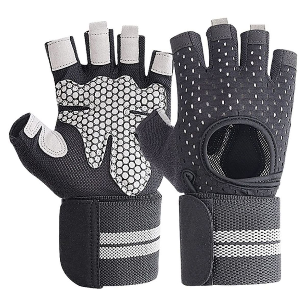 GENERICO - Guantes para Pesas GYM Dama Mesh Talla S Negro