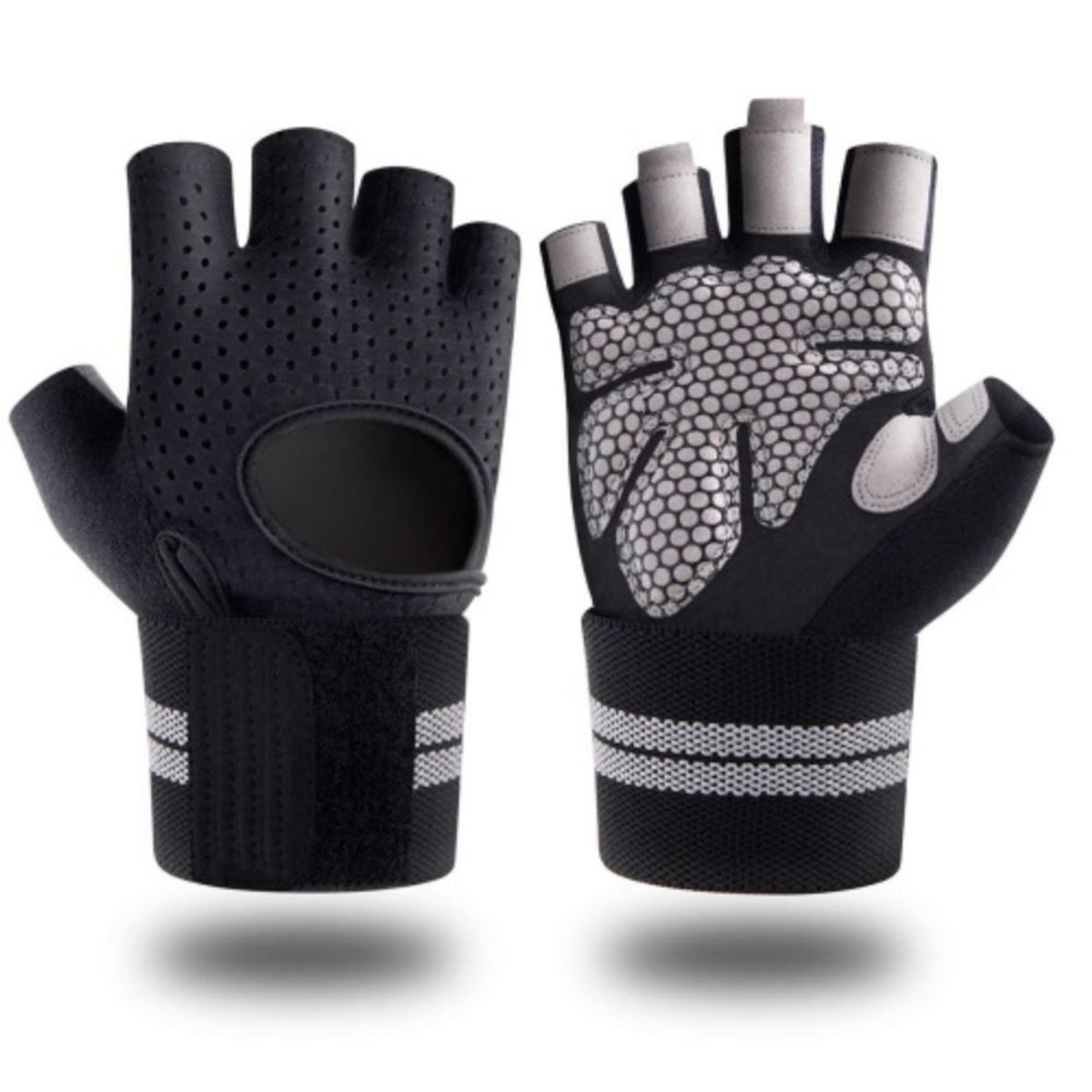 GENERICO - Guantes para Pesas GYM Dama Mesh Talla S Negro