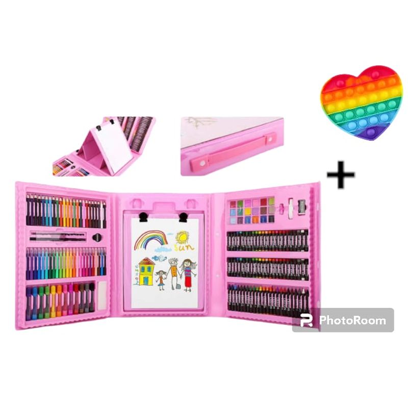 GENERICO - SUPER MEGA SET DE ARTE DE 41 CM  ROSADO MAS POP IT