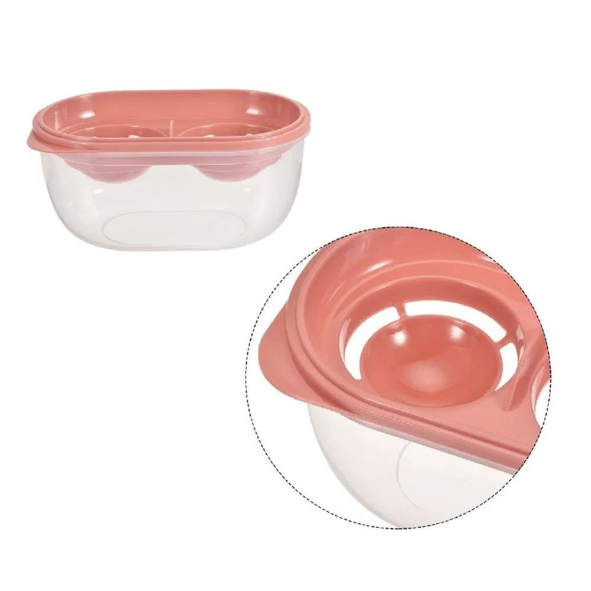 GENERICO - Separador de Clara de Huevo Recipiente Reposteria Color Rosado