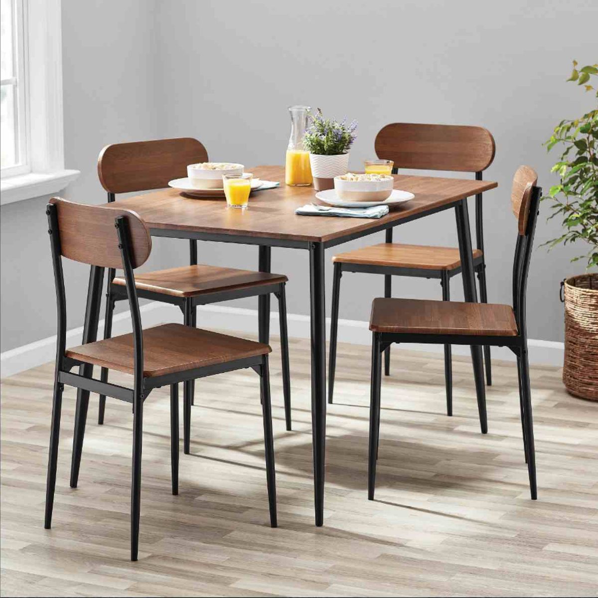 VENTITAS HOME - Juego de Comedor Industrial Visage Ventitas Home Caramelo