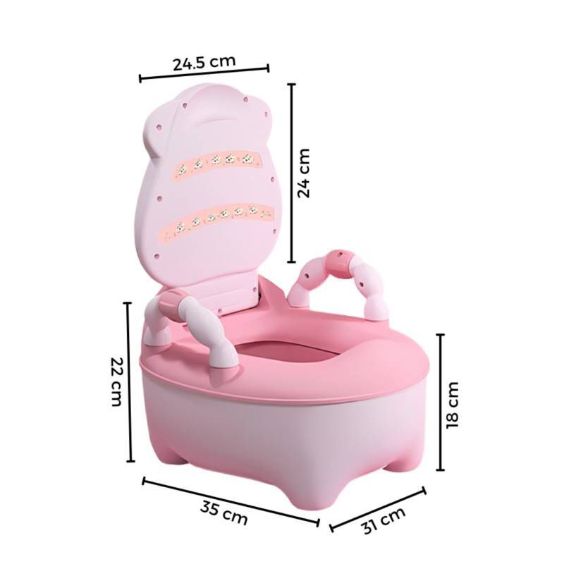 GENERICO - Bacín de Entrenamiento para Bebés y Niños Osito Rosado