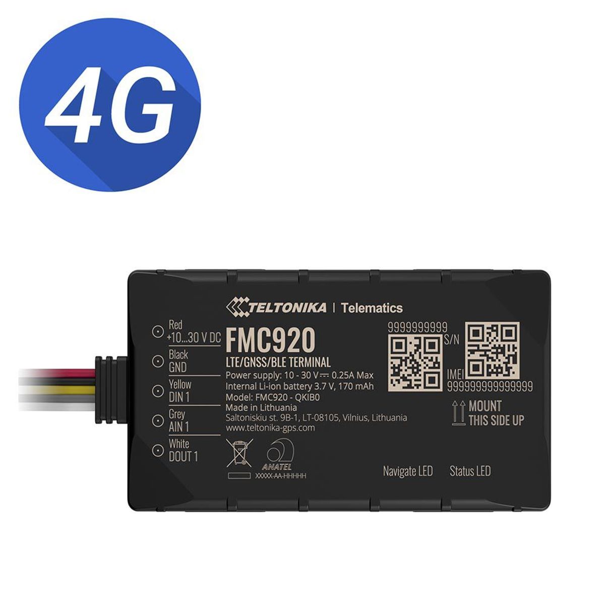 TELTONIKA - GPS VEHICULAR TELTONIKA FMC 920 4G Bluetooth