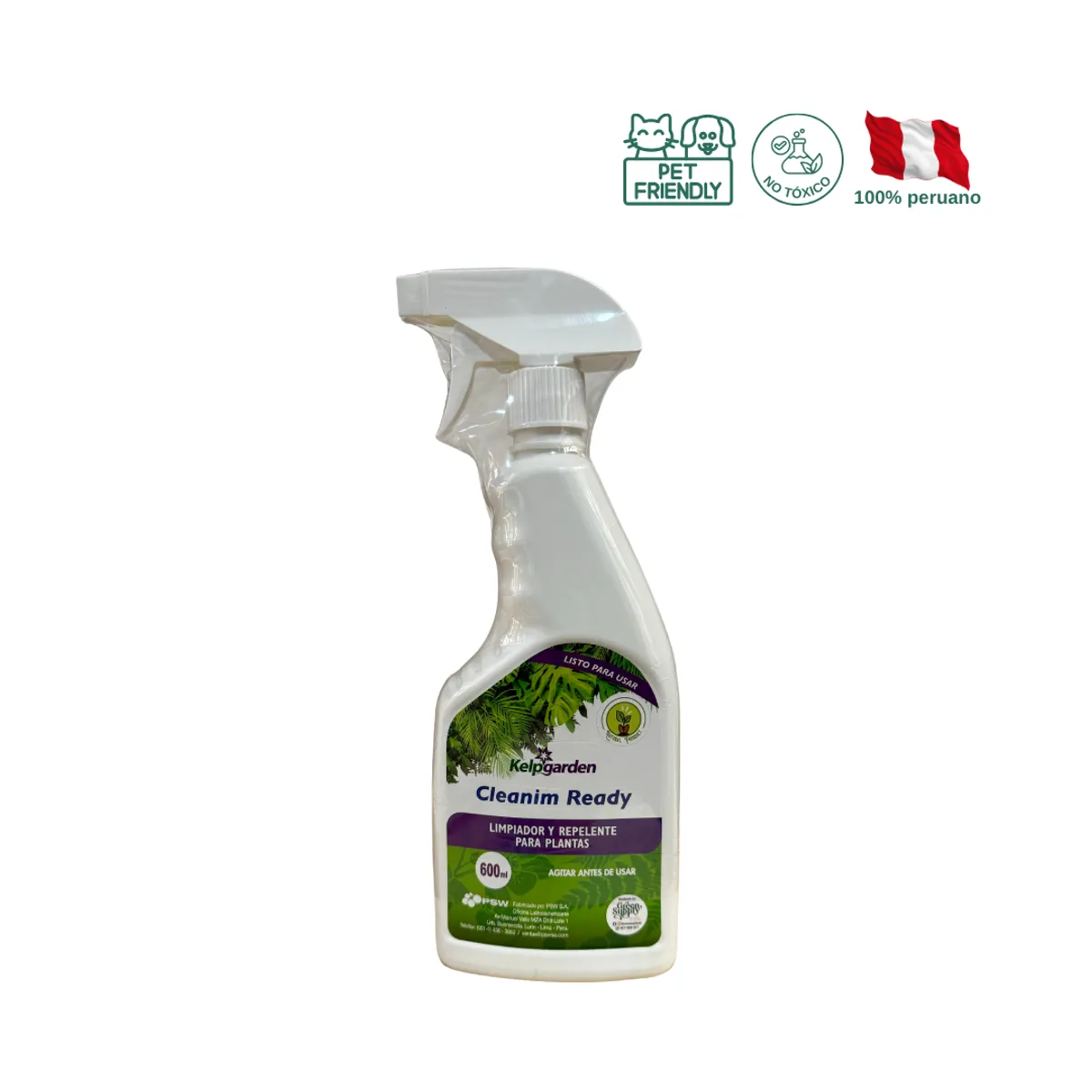 GREEN SUPPLY - Cleanim Ready 600ml - Limpiador Abrillantador de Hojas de Plantas Pet Friendly
