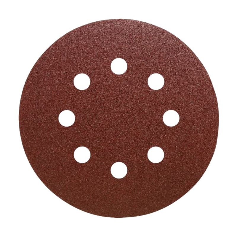 KLINGSPOR - Pack x 5 Disco Velcro 5" (125mm) PS22K Grano 80 GLS5 (Rojo) Klingspor