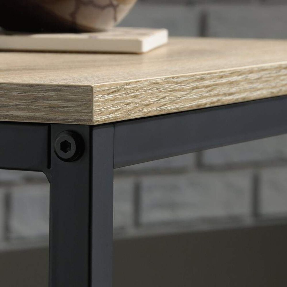 VENTITAS HOME - Mesa Auxiliar Industrial Paulette Ventitas Home Duna y Negro