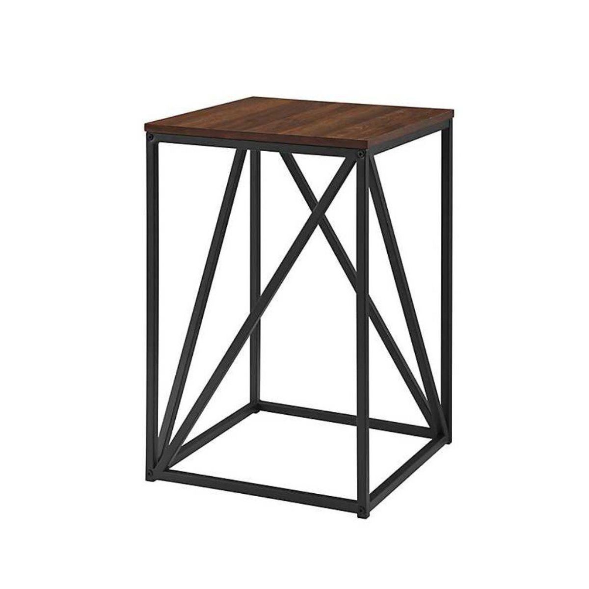 VENTITAS HOME - Mesa Auxiliar Russia Industrial Ventitas Home Caramelo