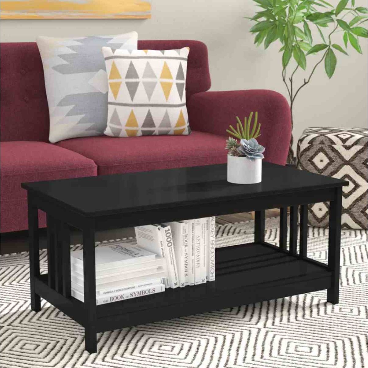 VENTITAS HOME - Mesa de Centro Industrial Moa Ventitas Home Negro