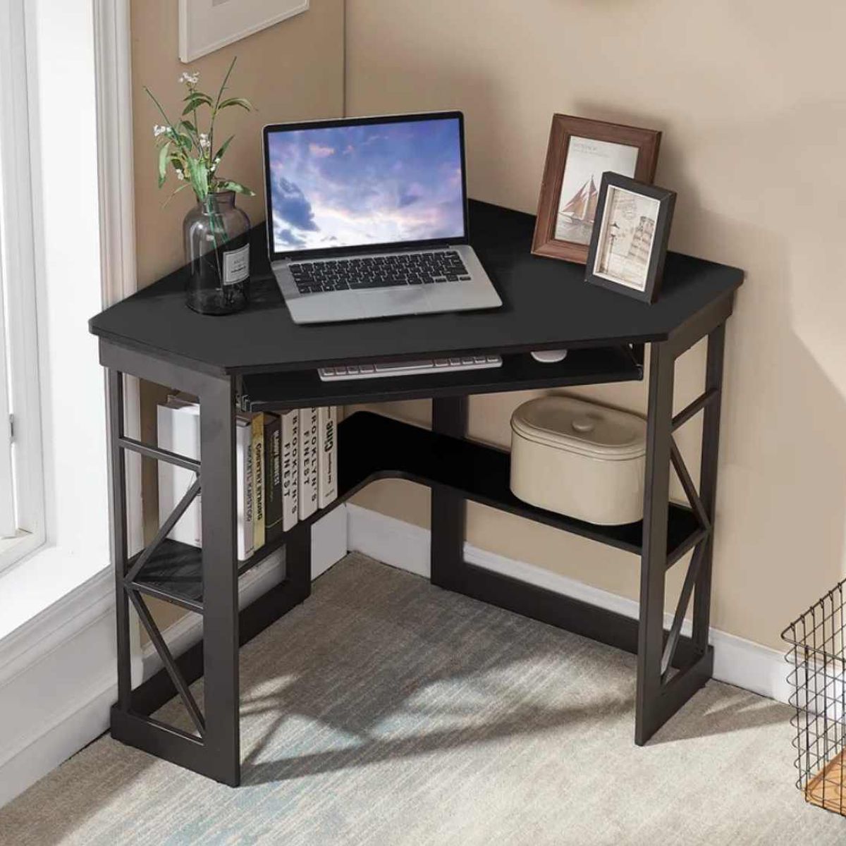 VENTITAS HOME - Mueble Esquinero Minimalista Danny Ventitas Home Negro