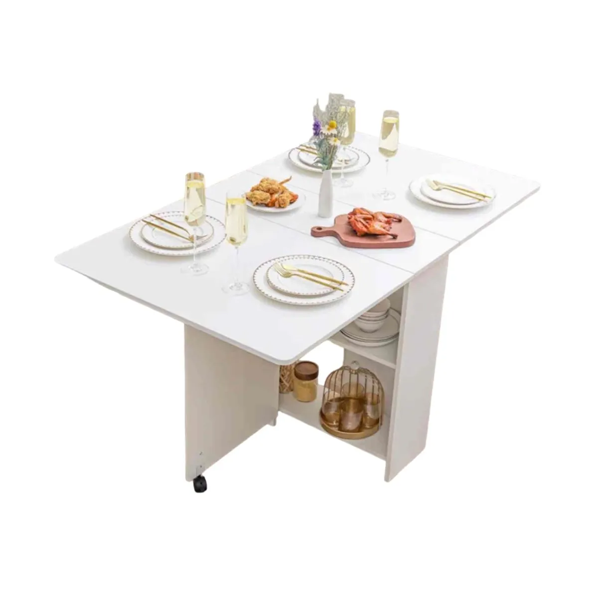 VENTITAS HOME - Mesa de Comedor Plegable Milessio Ventitas Home Blanco