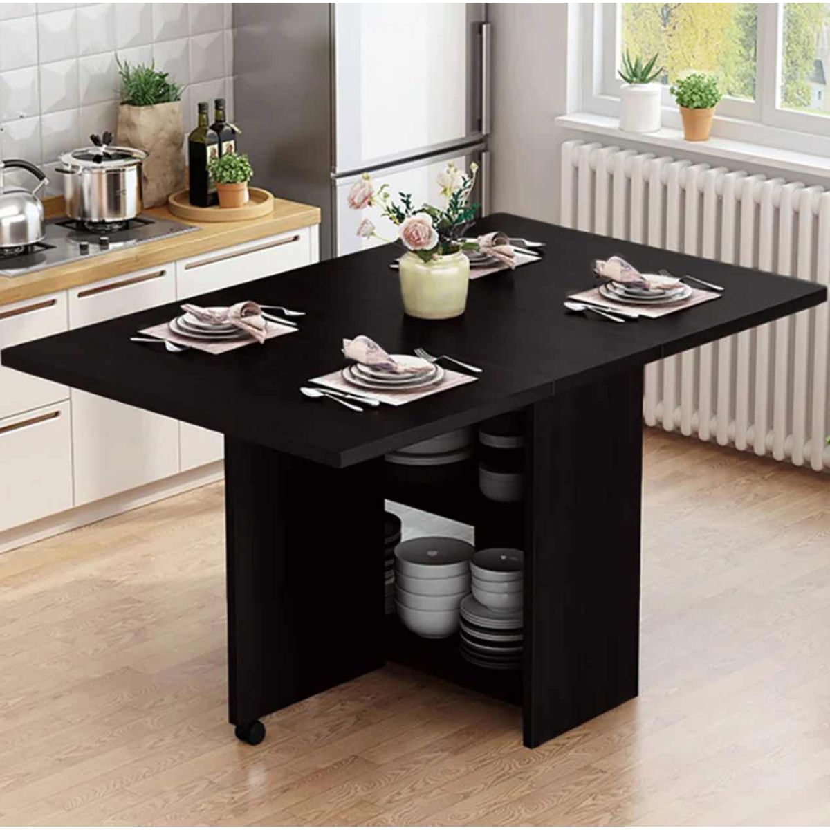 VENTITAS HOME - Mesa de Comedor Plegable Milessio Ventitas Home Wengue