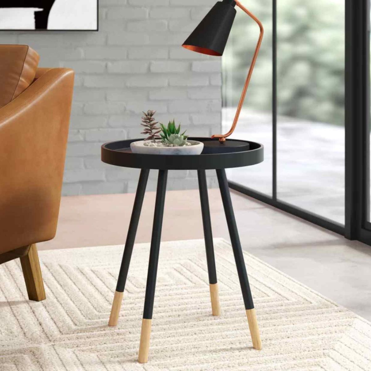 VENTITAS HOME - Mesa Auxiliar Vintage Hermione Ventitas Home Negro