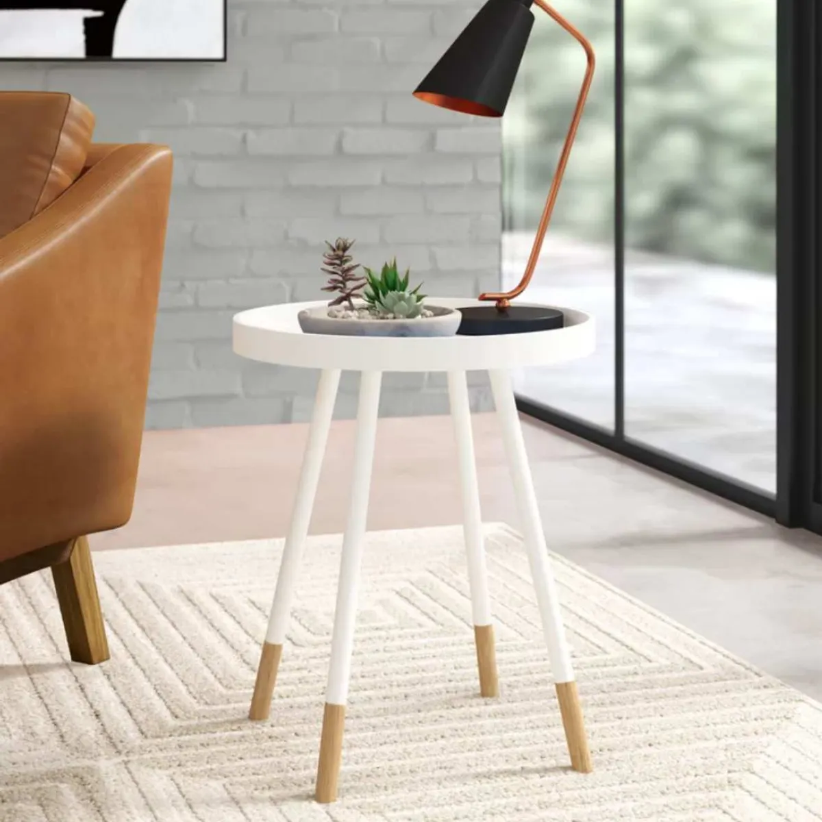 VENTITAS HOME - Mesa Auxiliar Vintage Hermione Ventitas Home Blanco