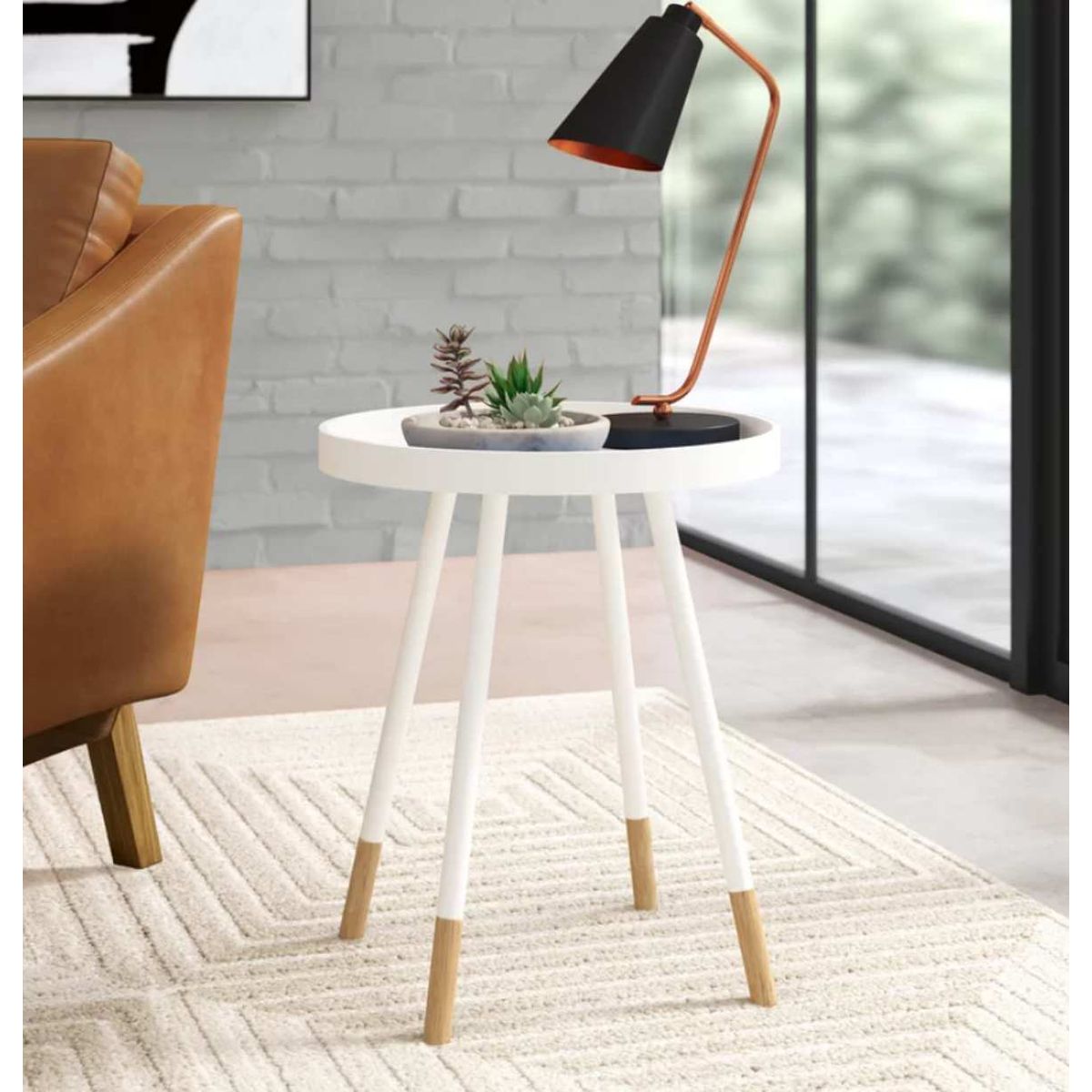 VENTITAS HOME - Mesa Auxiliar Vintage Hermione Ventitas Home Blanco