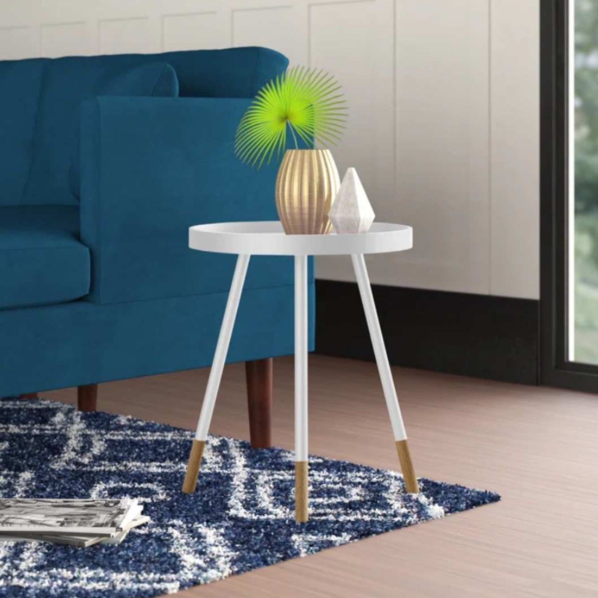 VENTITAS HOME - Mesa Auxiliar Vintage Hermione Ventitas Home Blanco