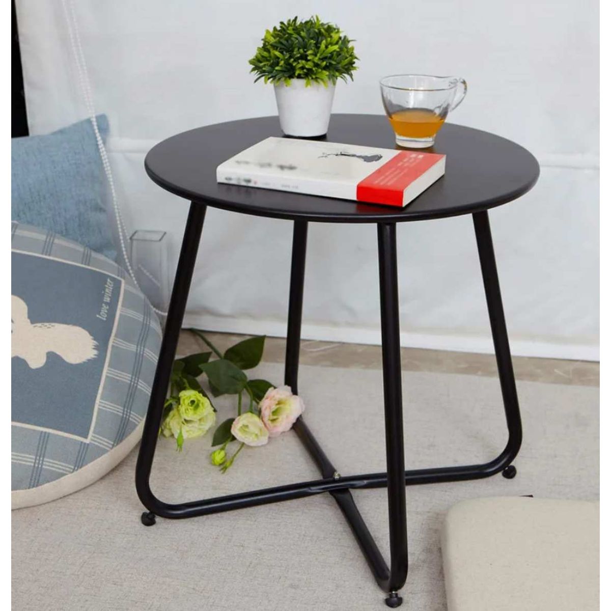 VENTITAS HOME - Mesa Auxiliar Industrial Thomas Ventitas Home Negro