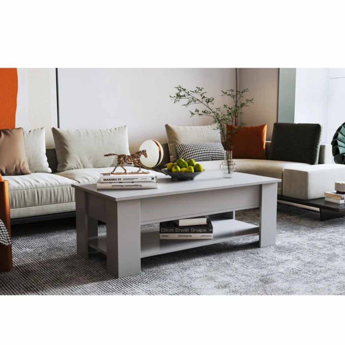 VENTITAS HOME - Mesa de Centro Emilie Ventitas Home Gris