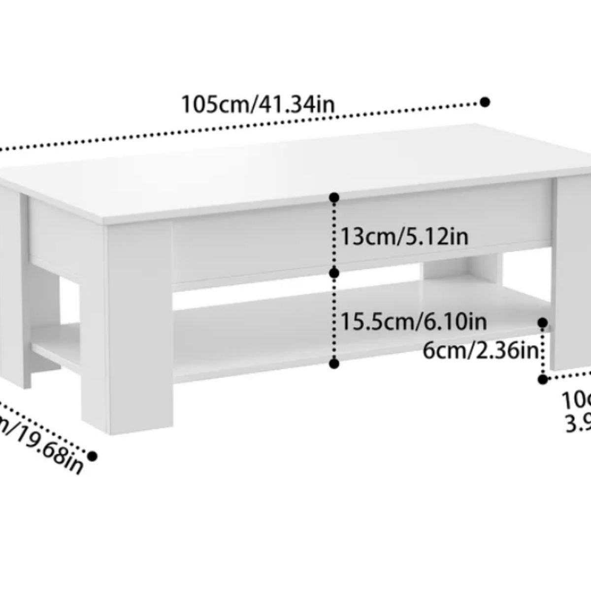 VENTITAS HOME - Mesa de Centro Emilie Ventitas Home Blanco
