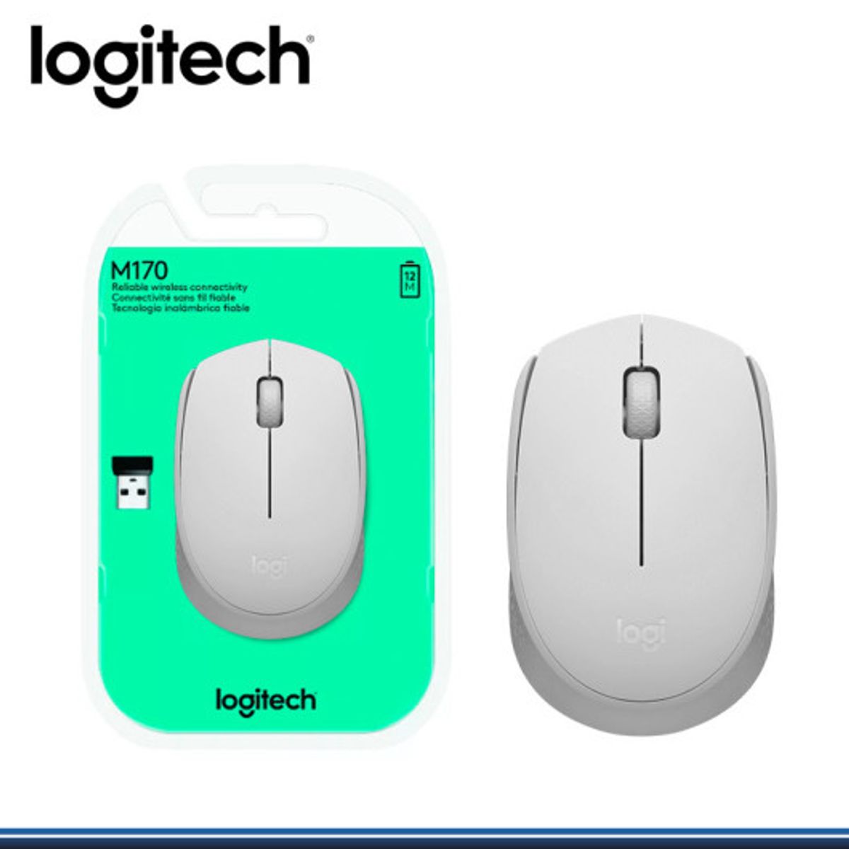 LOGITECH - MOUSE LOGITECH M170 WIRELESS WHITE 910-006864