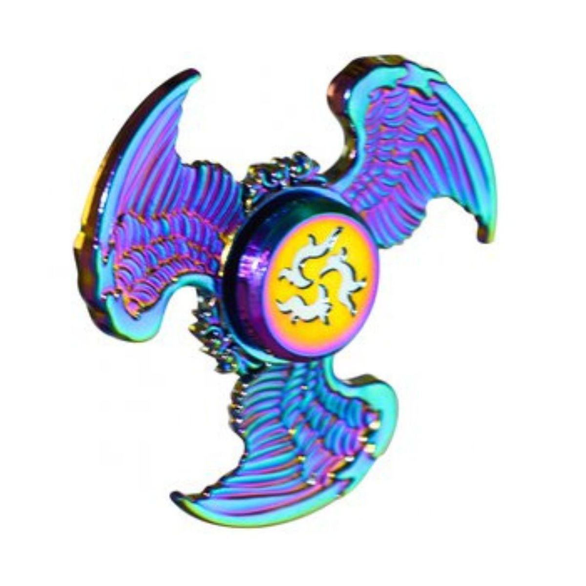 GENERICO - Spinner Hand Fidget Tornasol Alas Anti Estrés Metal