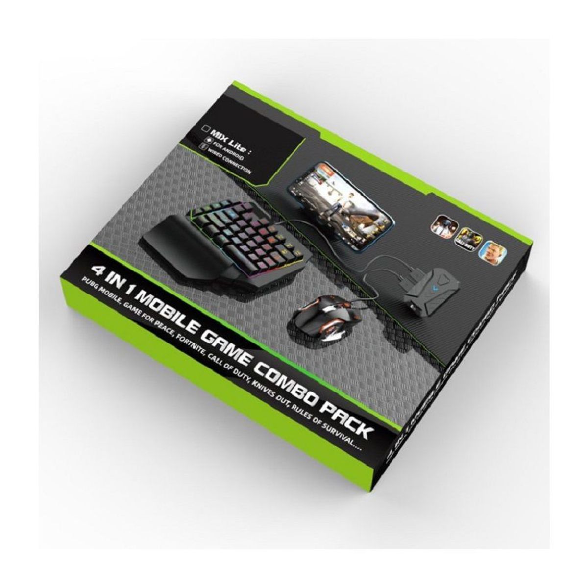 GENERICO - Kit Gamer 4 en 1 para Celular Android