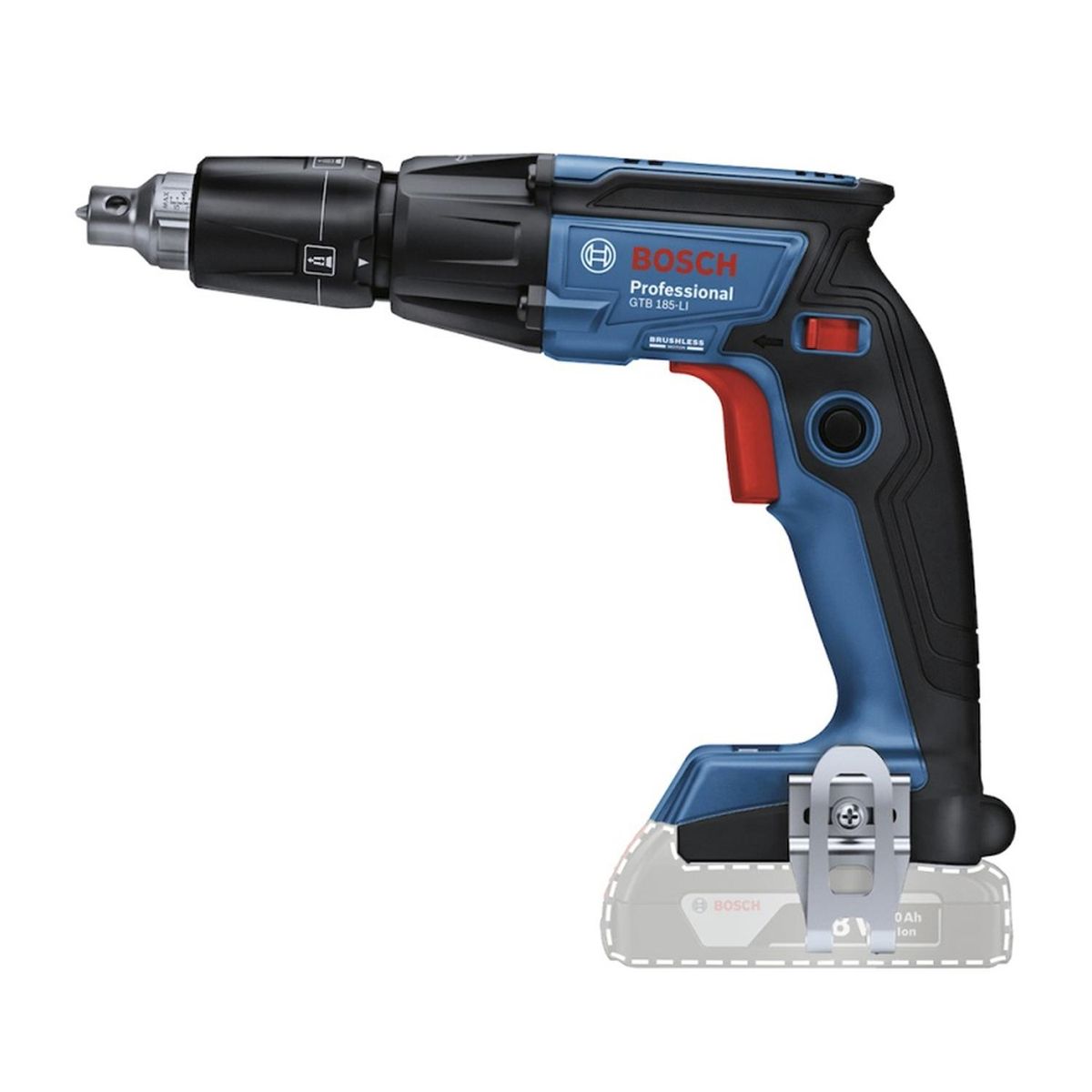 BOSCH - Atornillador para Drywall 14 18V Brushless Baretool Bosch GTB 185-LI