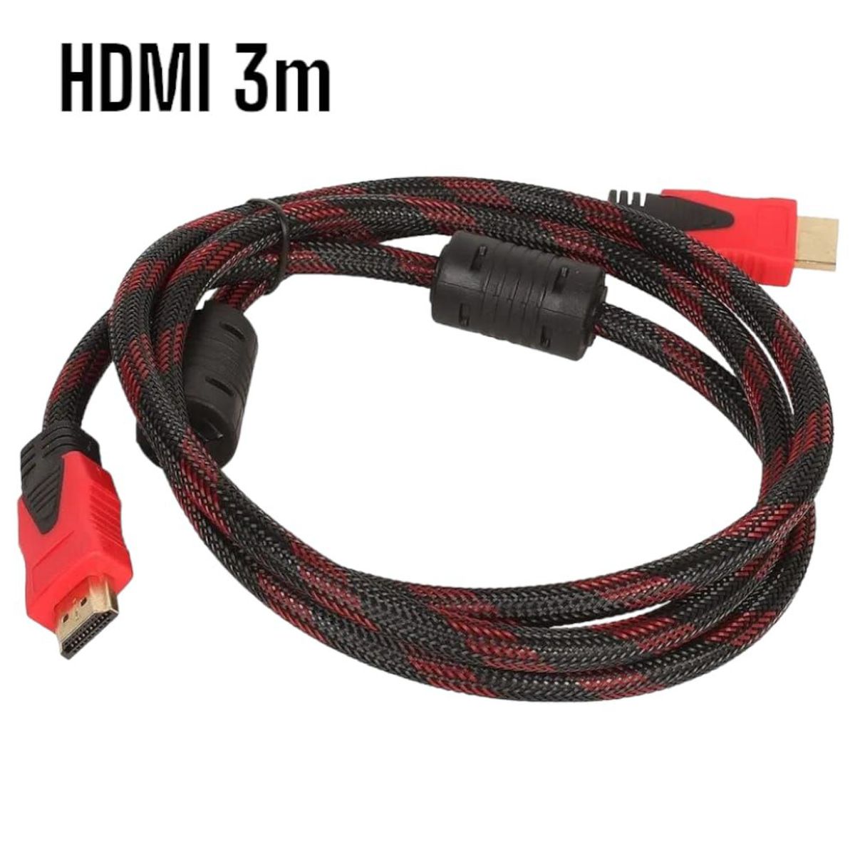 OEM - Cable HDMI-HDMI con Filtro 3m 3metros Full HD 3D V14 Enmallado