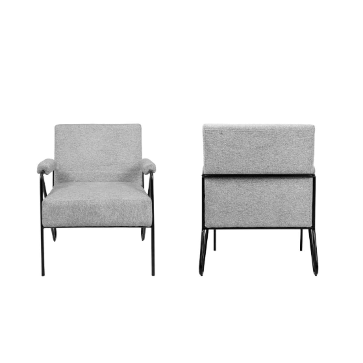 NIHM - Butaca de Tela Beams Gris Claro