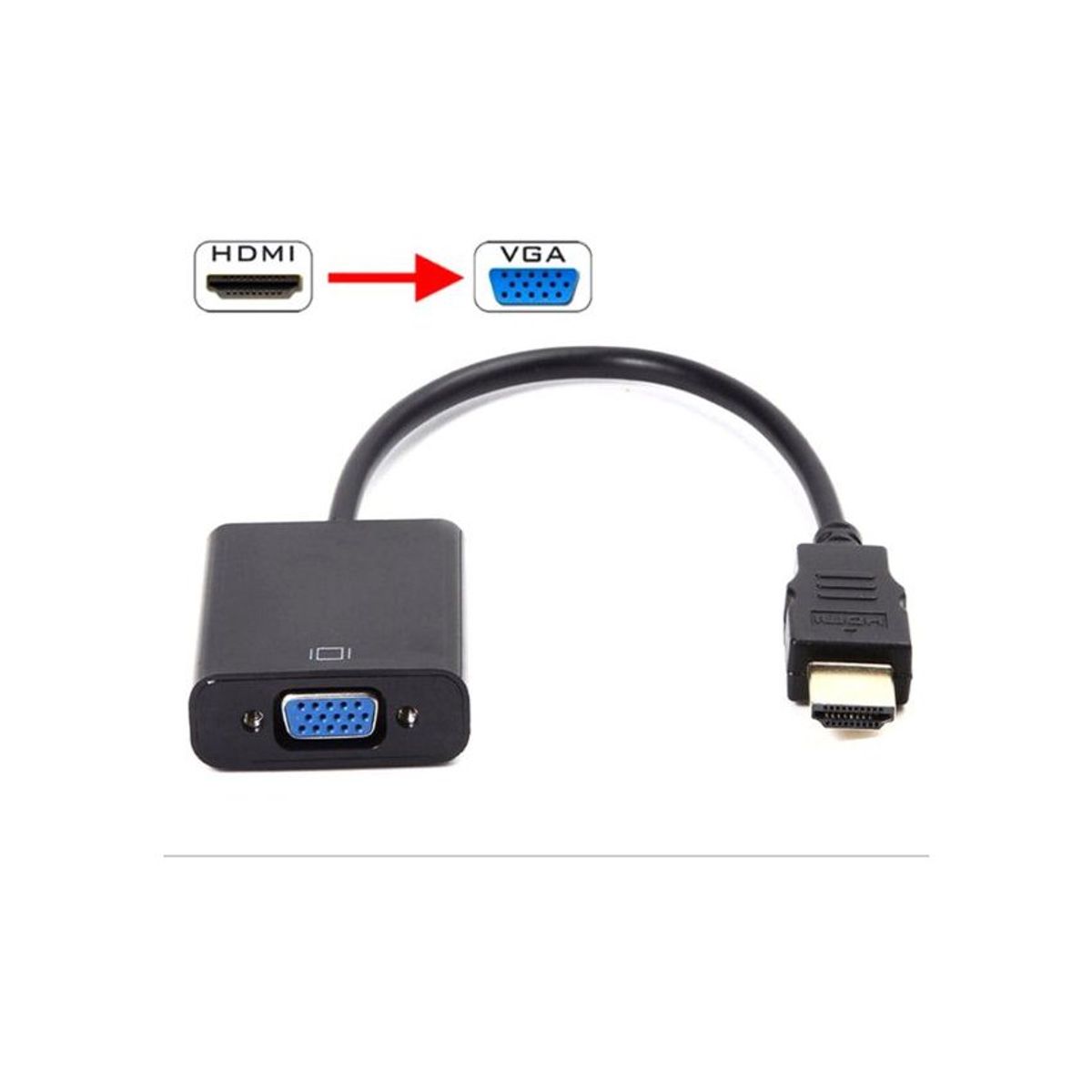 GENERICO - Adaptador Conversor de Video de HDMI a VGA