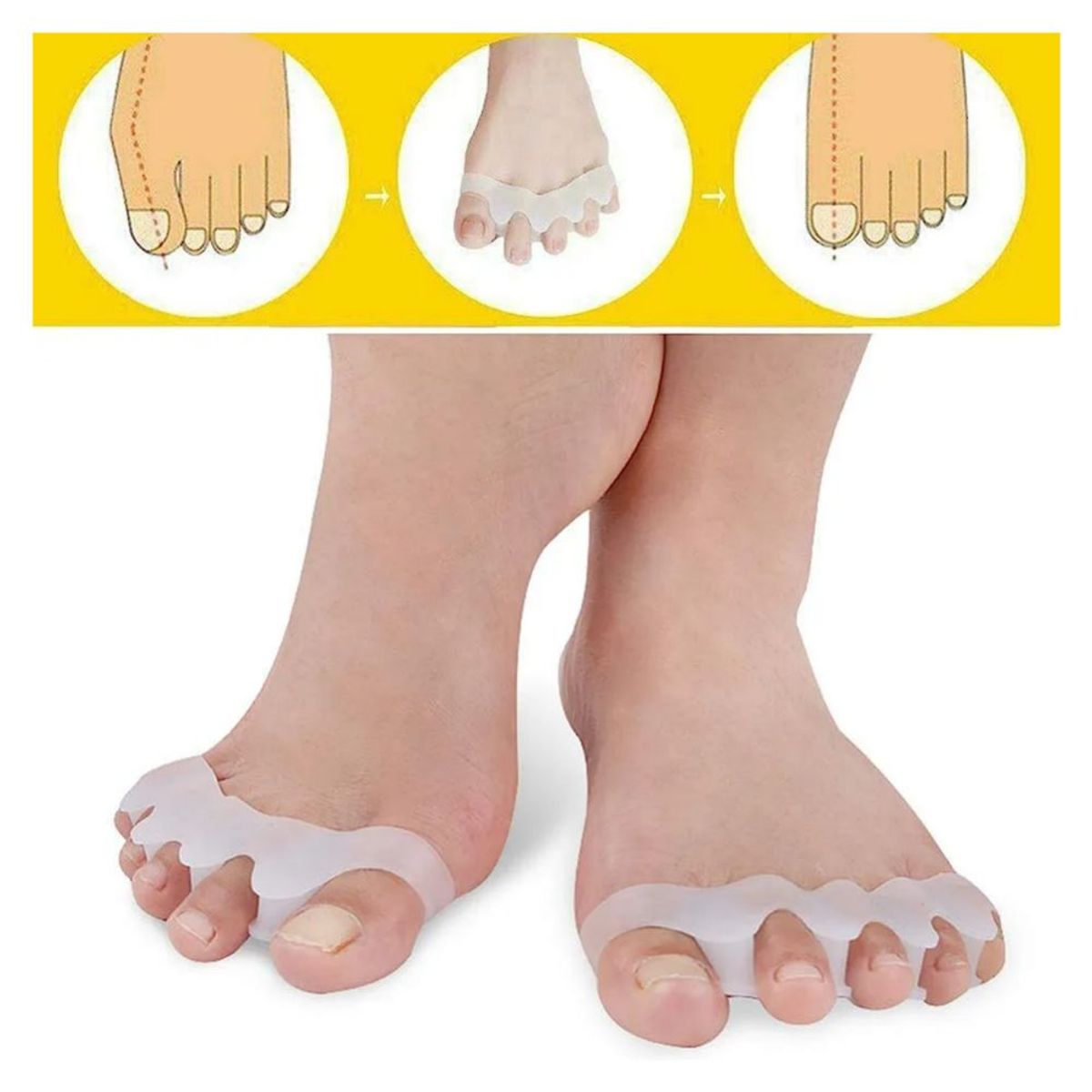 GENERICO - Separador Protector de Dedos para Juanete para Enderezar Pie