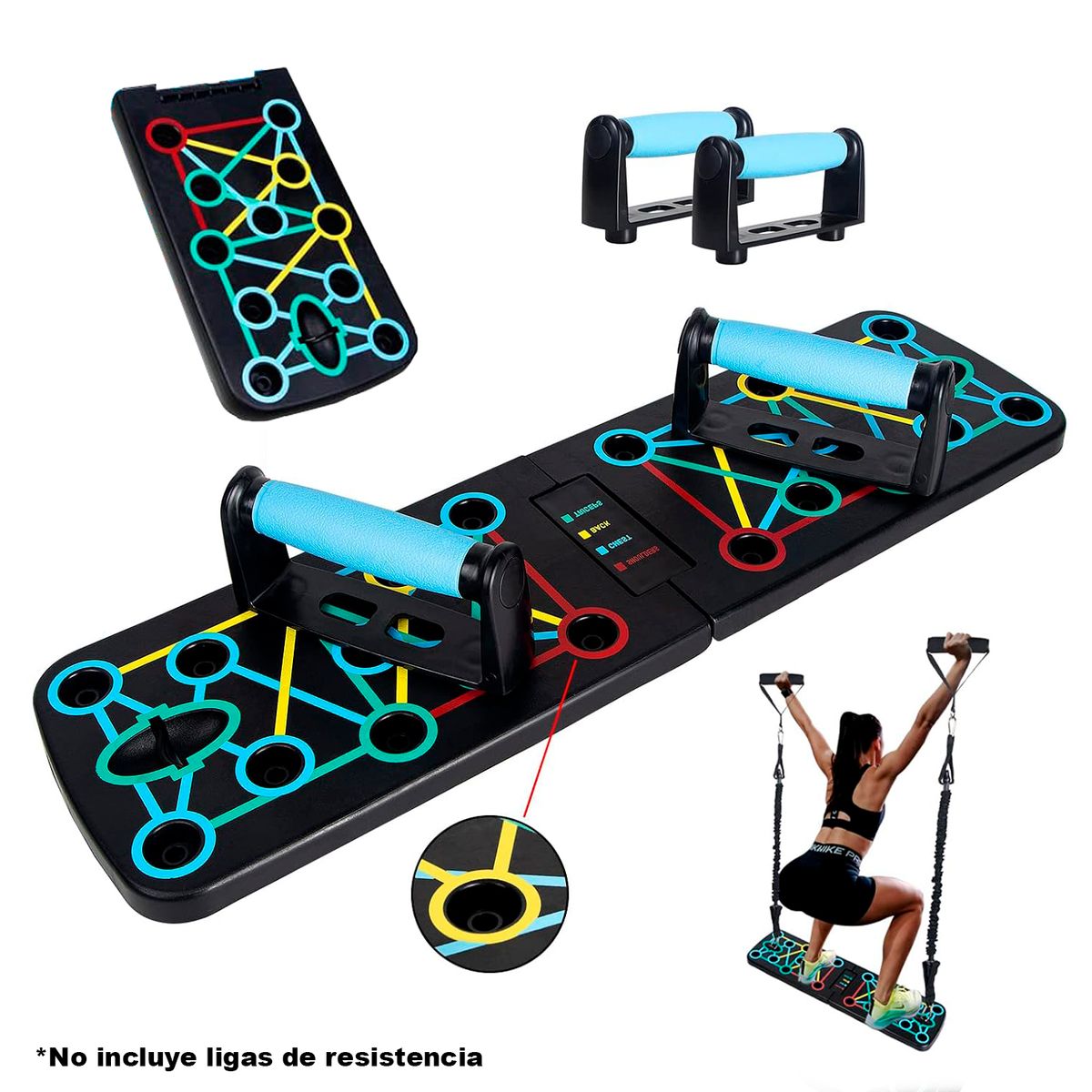 HOLGU - Tablero para flexiones 9 en 1 Push Up planchas importado