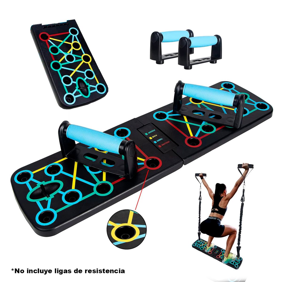 HOLGU - Tablero para flexiones 9 en 1 Push Up planchas importado