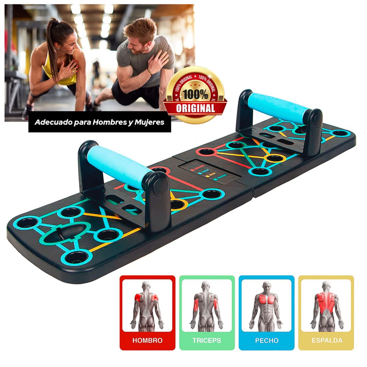 HOLGU - Tablero para flexiones 9 en 1 Push Up planchas importado