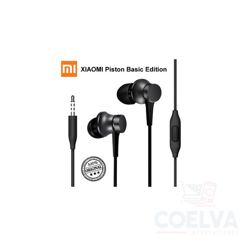 XIAOMI - Xiaomi Piston Fresh HSEJ03JY Control de Reproducción Micrófono - Negro