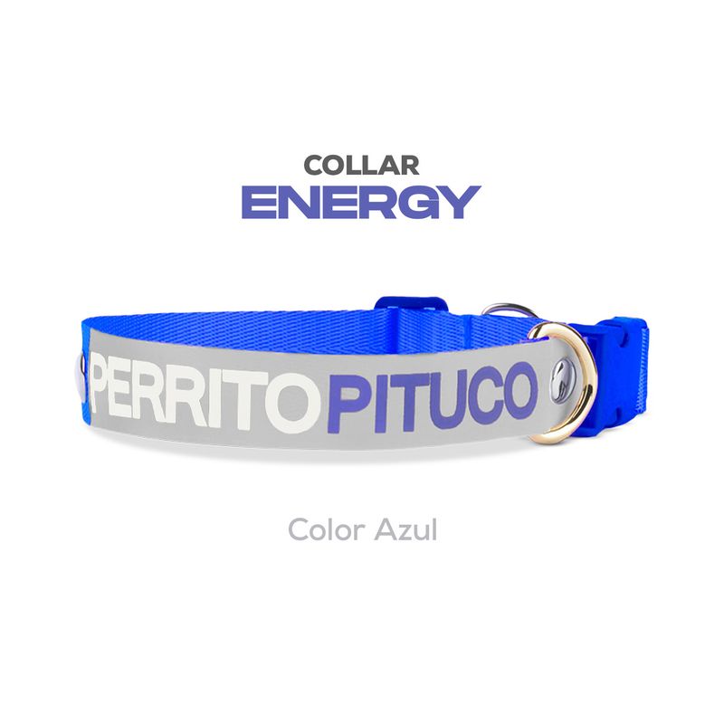 PERRITO PITUCO - COLLAR PERRITO PITUCO ENERGY AZUL TALLA M