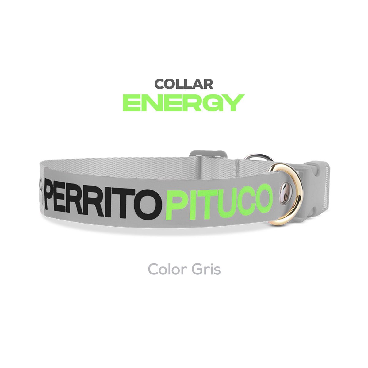 PERRITO PITUCO - COLLAR PERRITO PITUCO ENERGY GRIS TALLA XL