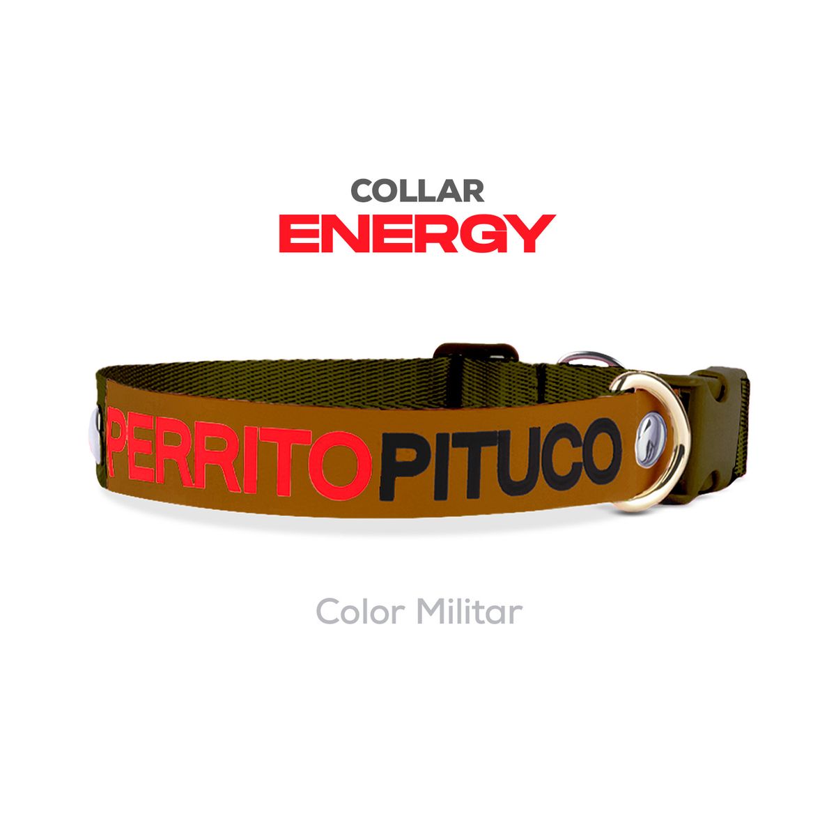 PERRITO PITUCO - COLLAR PERRITO PITUCO ENERGY MILITAR TALLA XS