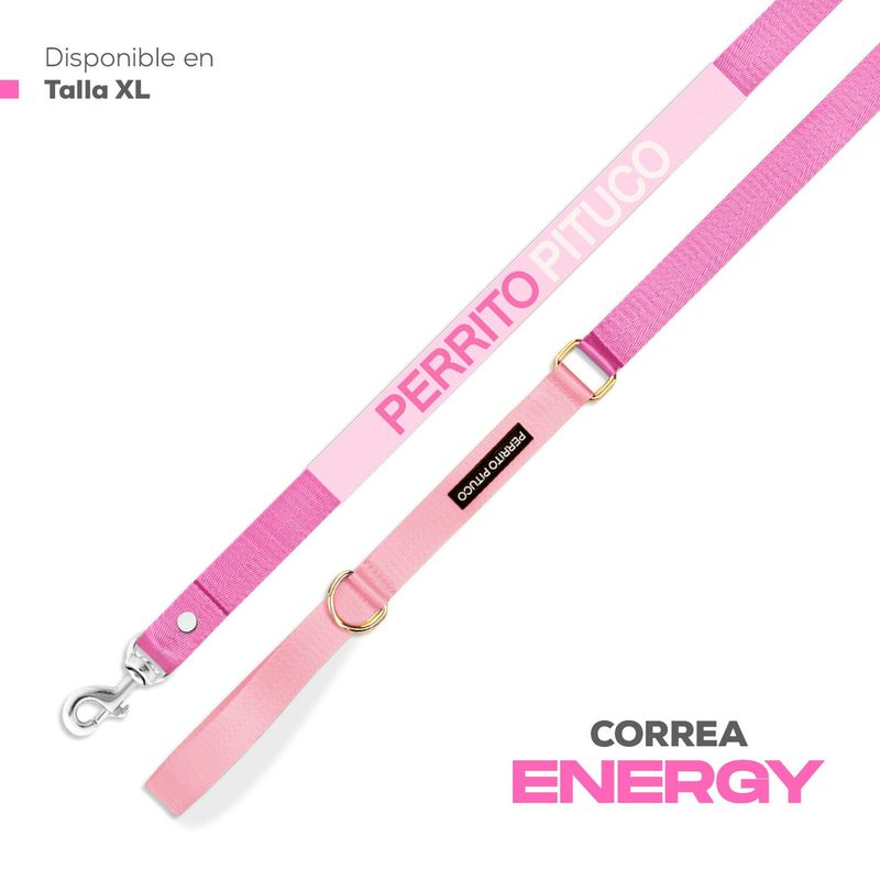 PERRITO PITUCO - CORREA PERRITO PITUCO ENERGY ROSADO TALLA XL