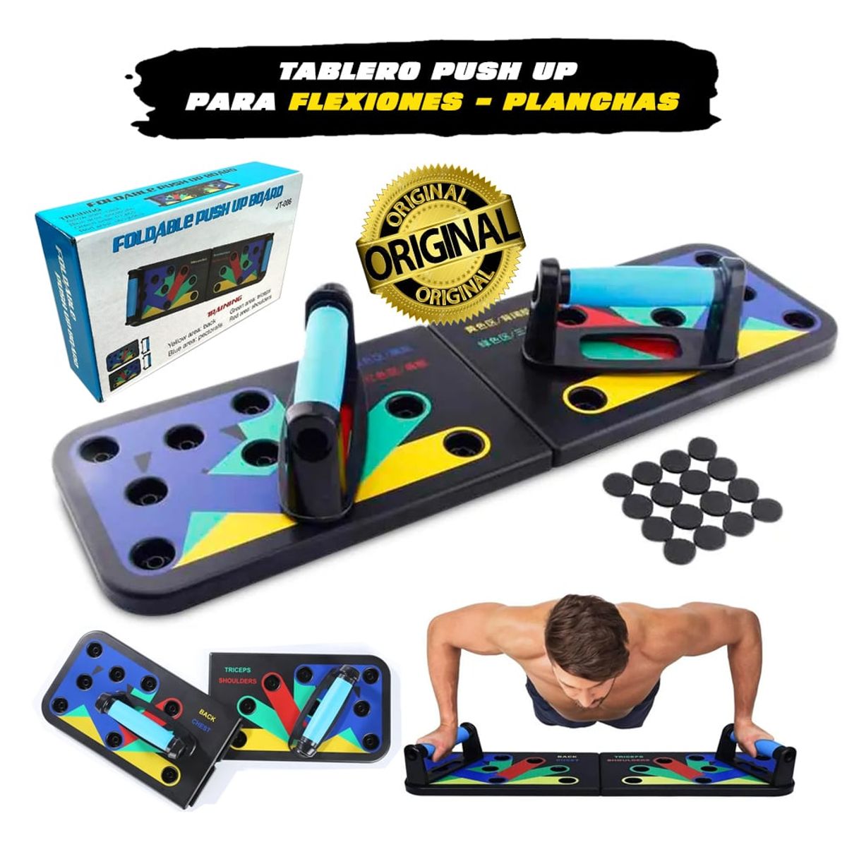GENERICO - Tablero Push Up Planchas Flexiones